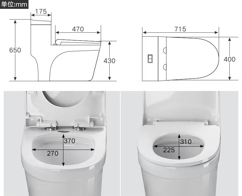 Sanitary Modern 3L 6L Siphonic One Piece Toilet Red Green Blue Colore