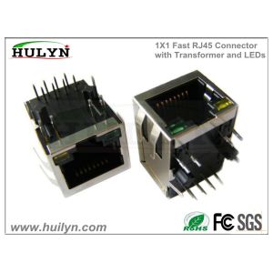 RJ45 connector With transformer 1x1 RJ45 JACK