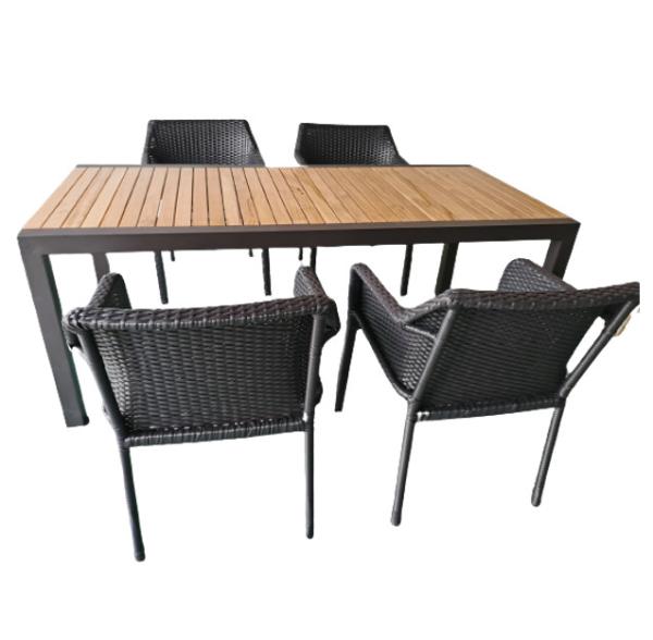 Furniture Outdoor hotel Patio Garden Terrace Teak Wood dining table and dining