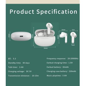 Wireless TWS Headset Low Latency ANC ENC Earbud with Private Mold and Digital