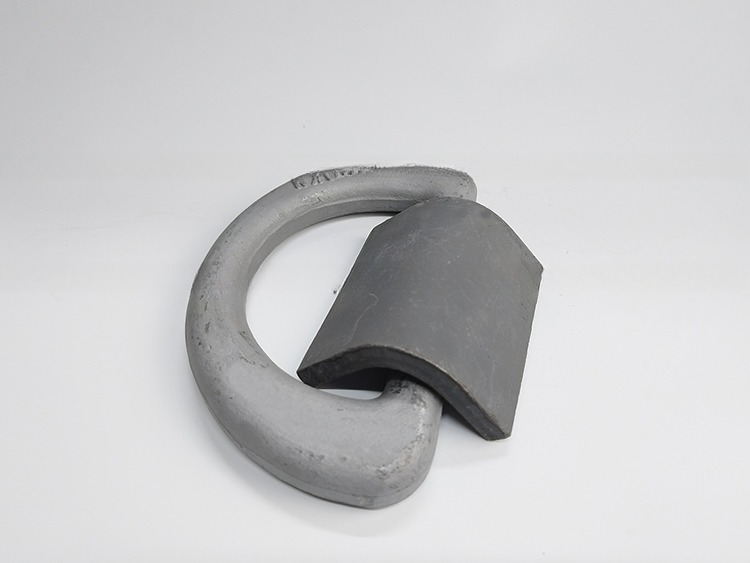 500KN M.B.L GL CCS Approved 50T Forged Container Lashing D Ring with Clamp