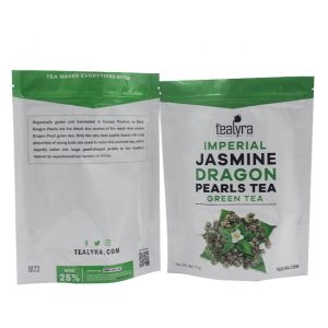 Biodegradable Matte White Stand Up Pouch Compostable Square Bottom Bag