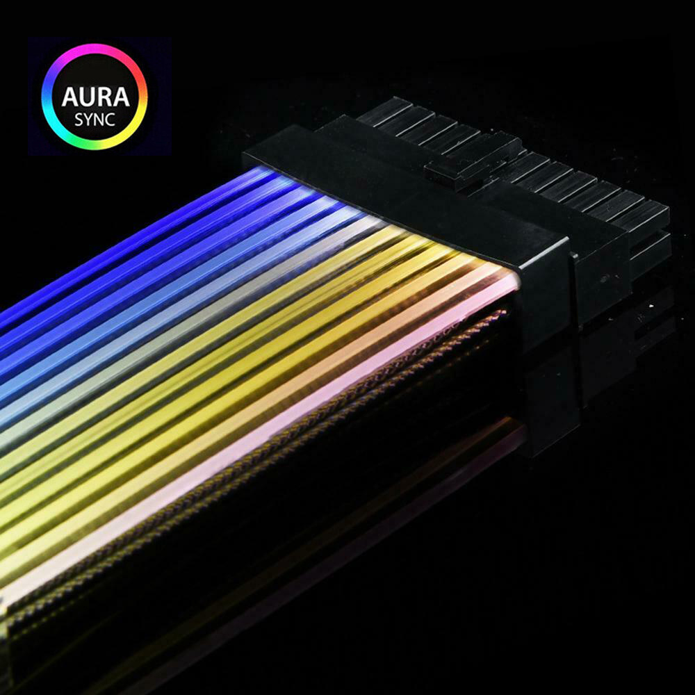 Brand new 5V 3Pin 24Pin ARGB Computer Straight Cable Synchronous Single Headlight Flat cable