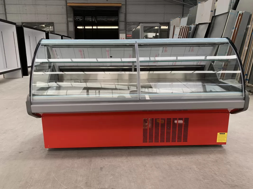 Butchery Equipment Commercial Fresh Meat Display Showcase With Glass Cover