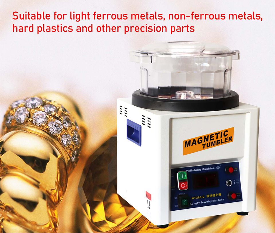 TOKTOS 2800 rpm Jewelry Magnetic Tumbler With Digital Display