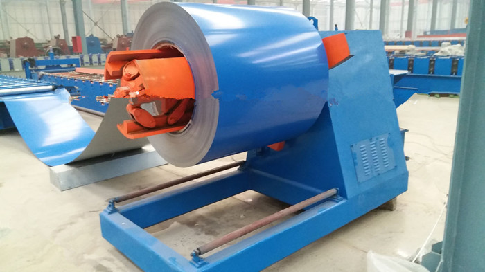 PCL Hydraulic Decoiler Machine For Colored Roofing Sheet Roll Forming Machine