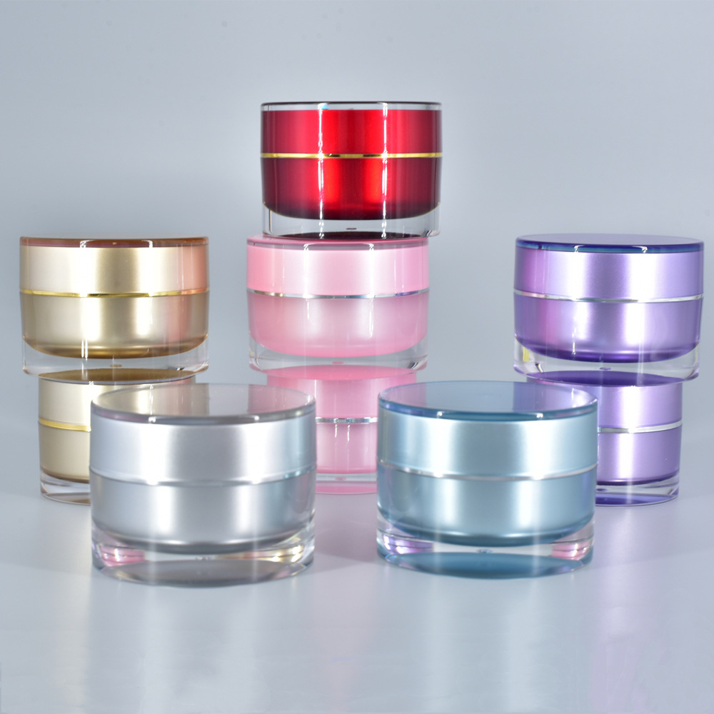 PET Food 100ml 150ml 250ml 300ml 16oz 32oz Amber Black PET Plastic Cosmetic Cream Jar with Aluminum Lid and Durable