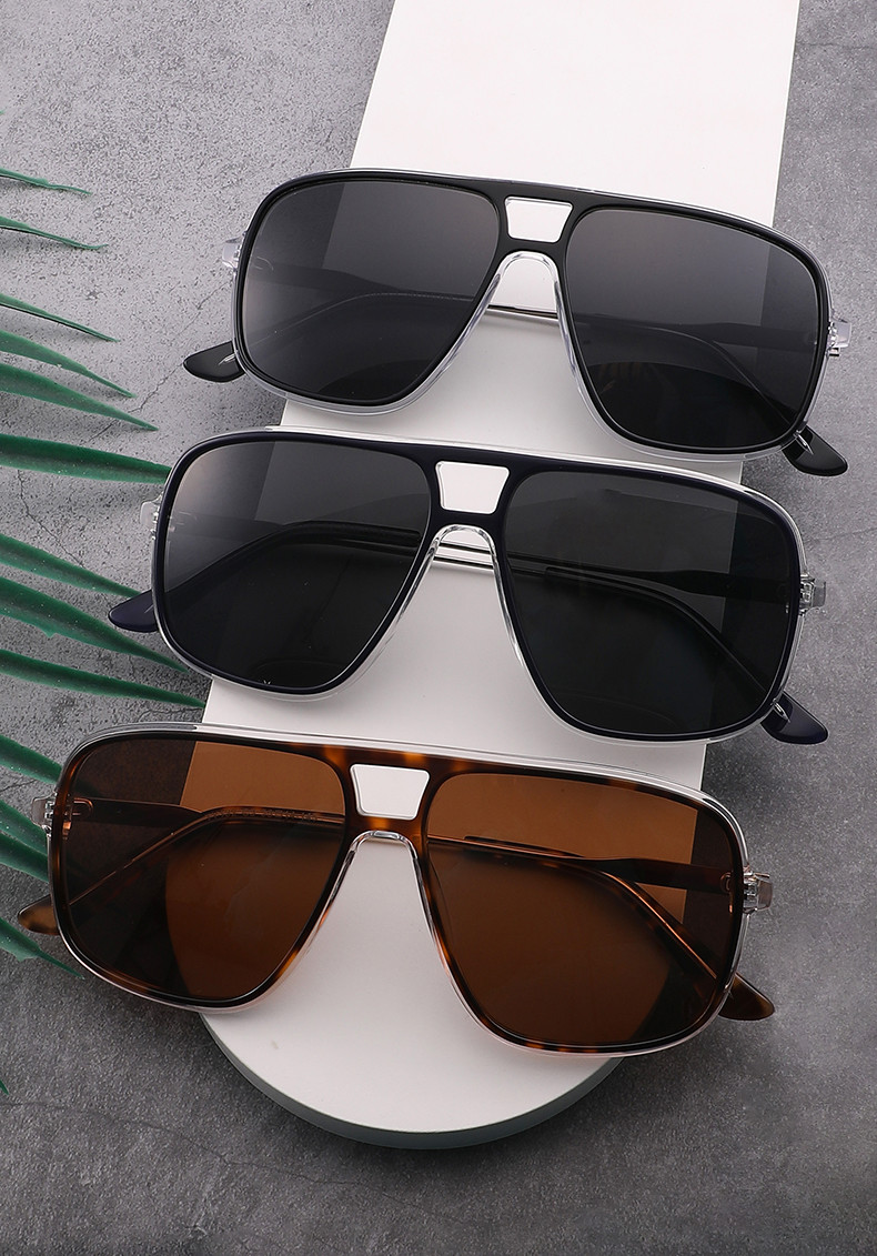145mm Aviator Gradient Sunglasses , Uv400 Protection Acetate And Metal Sunglasses
