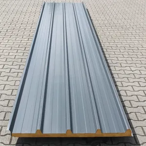 China Thermal Acoustic Insulation Sandwich Panel Rockwool Soundproof Prefabricated Pu Foam on sale