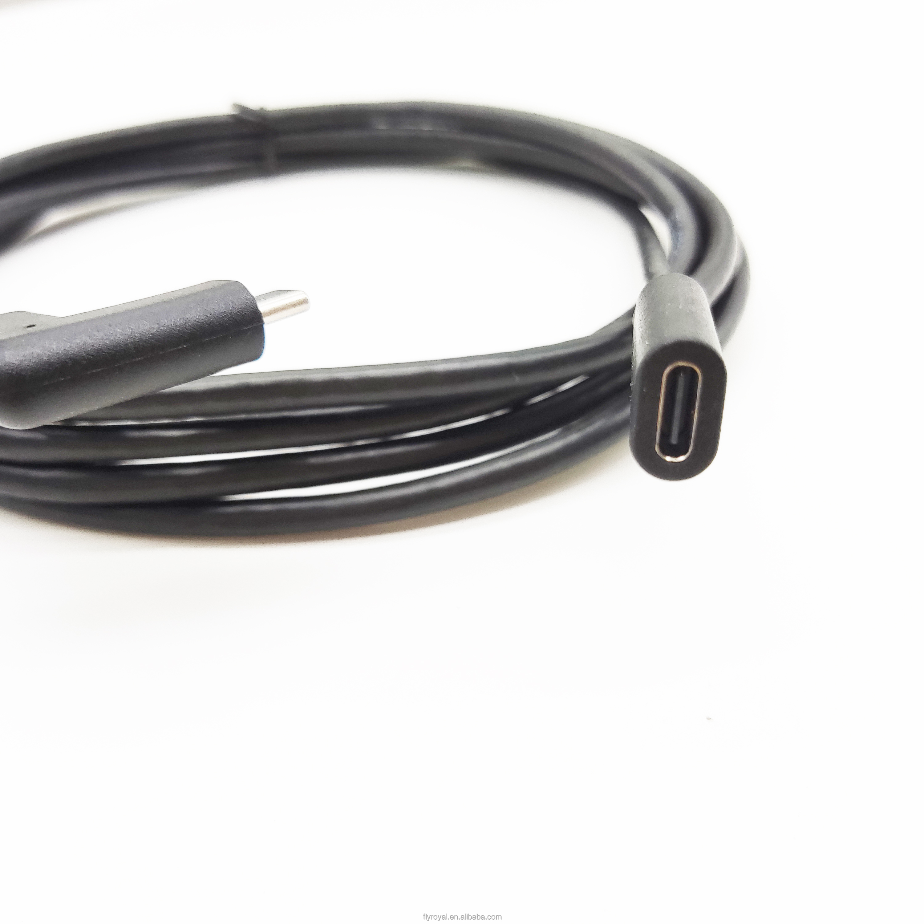 Customized Left Angle Right Angle C Male To USB C Female Cable Type C Cable Fast Charging Cable