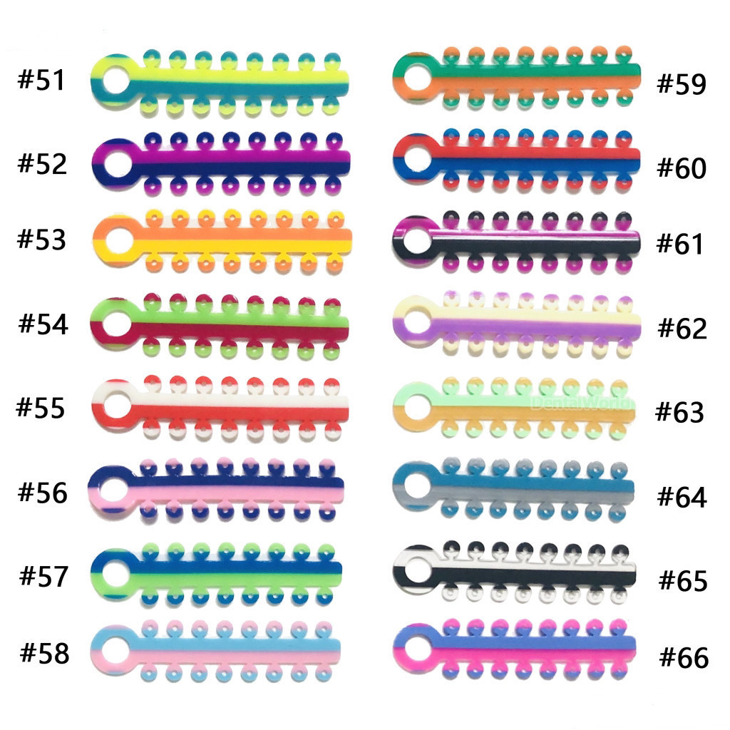 1000pcs/pack Dental Teeth Orthodontic Elastics Ligature Ties Mixed Color