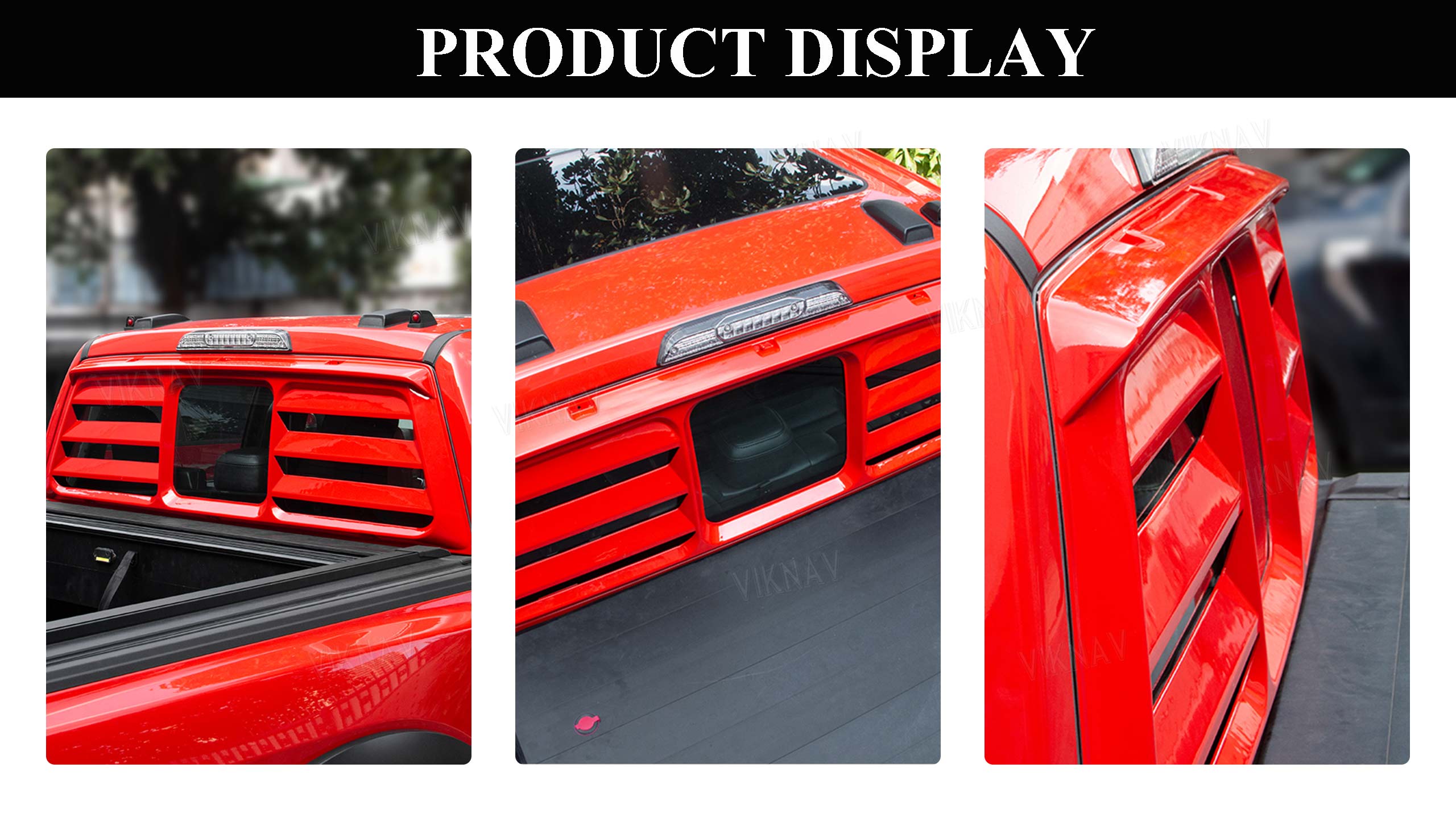 Viknav for 2021-2022 Ford F150 rear windshield protective frame decorative modification parts