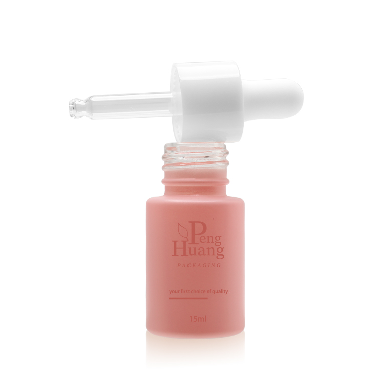 30ml 20ml 15ml Pink Cosmetic Glass Bottle Set Glass Dropper Bottle