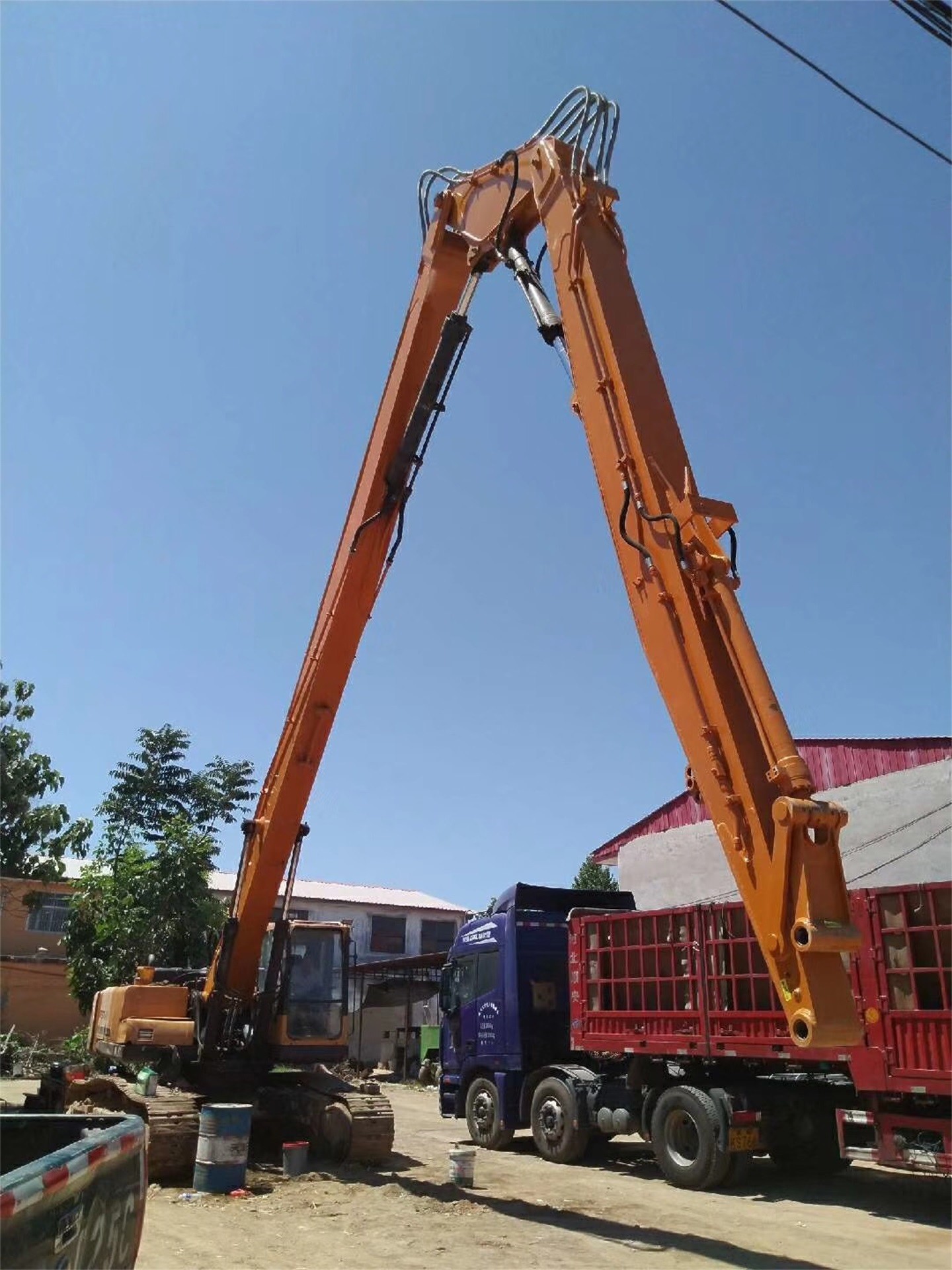 High Reach Arm Demolition Boom 26 Meters Durable For HITACHI ZX490