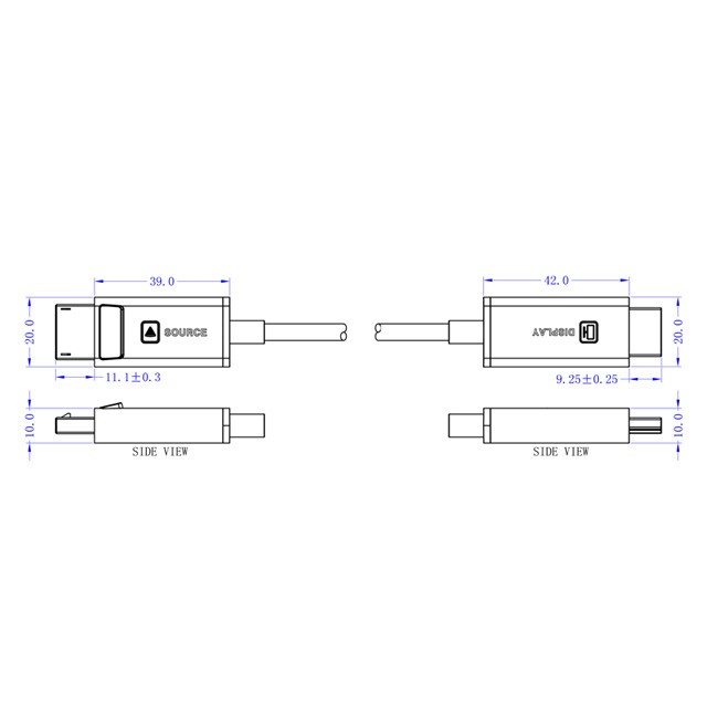 AWG Displayport 1.2 TO HDMI 18Gbps 60Hz 20 4K Hdmi Extension Cable