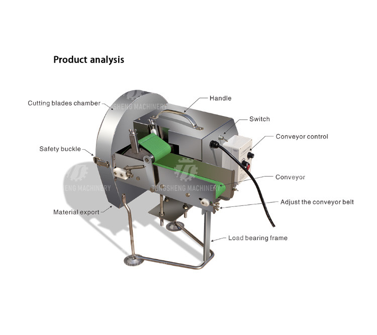 0.375KW Vegetable Processing Machine Desktop Leeks Cutter