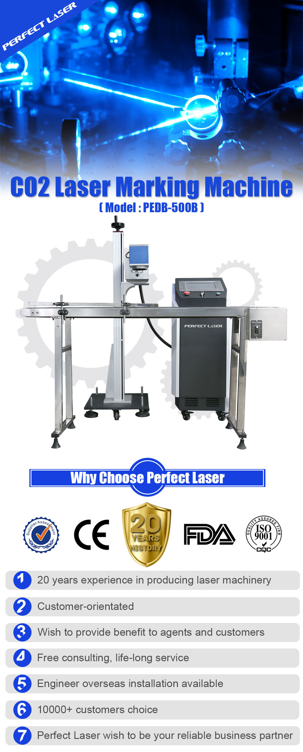 Non Metal Flying Laser Marking Machine Co2 For Acrylic Wood Plastic Leather Jeans