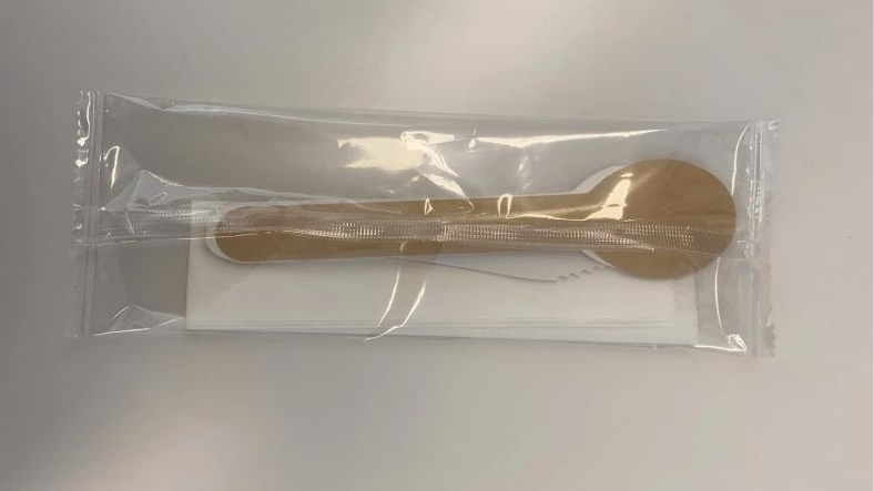 High Efficiency Paper Knife Fork Spoons Disposable Horizontal Pillow Packing Machine