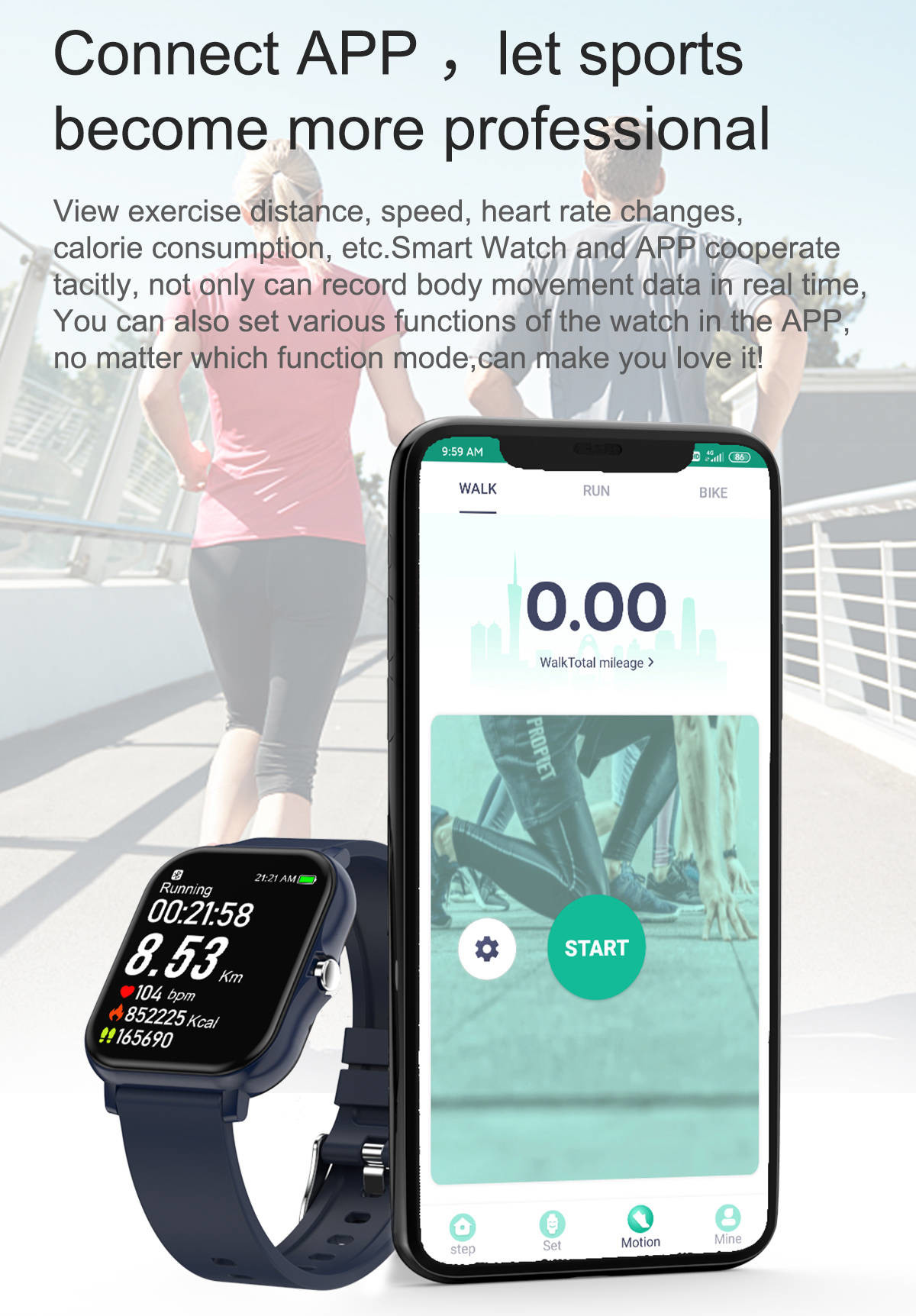 Double UI Switch Smartwatch Sport Calorie Detection SMS Reminder With Two Casual Games