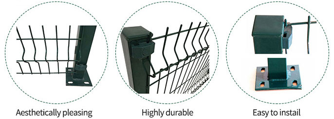 Welded 3d 1.8x3.0m Triangle Fence Panel Anti Corrosion