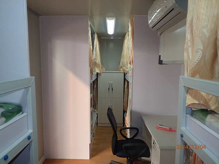 20GP Single Residential Prefabricated Container House 8-Bed Dormitory