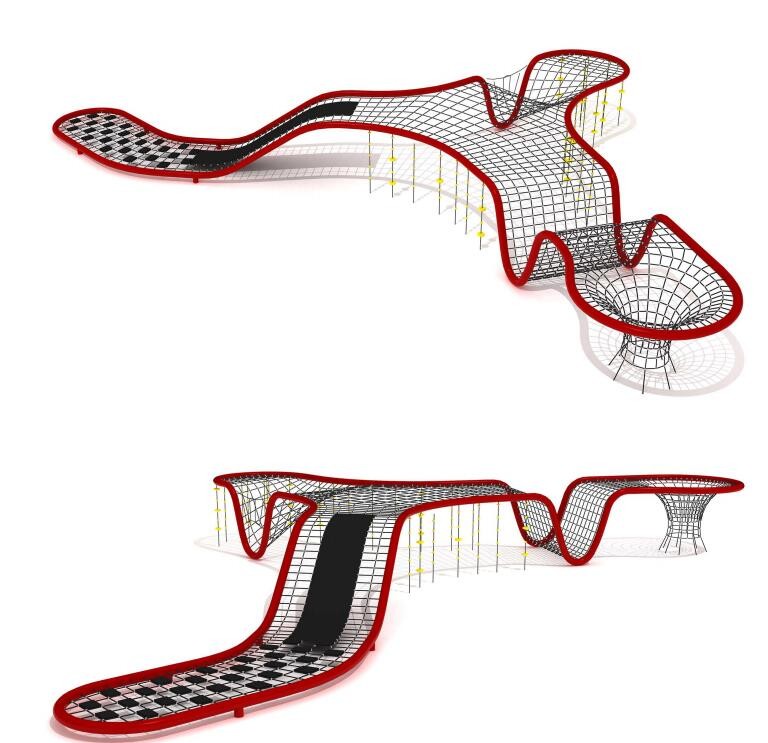 Outdoor Combination Wire Rope Playground Climbing Net Anti UV