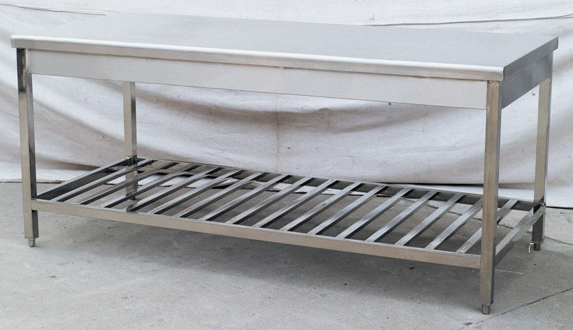 Kitchen Work Table With Under Shelf Stainless Steel Catering Equipment 1000*700*850mm