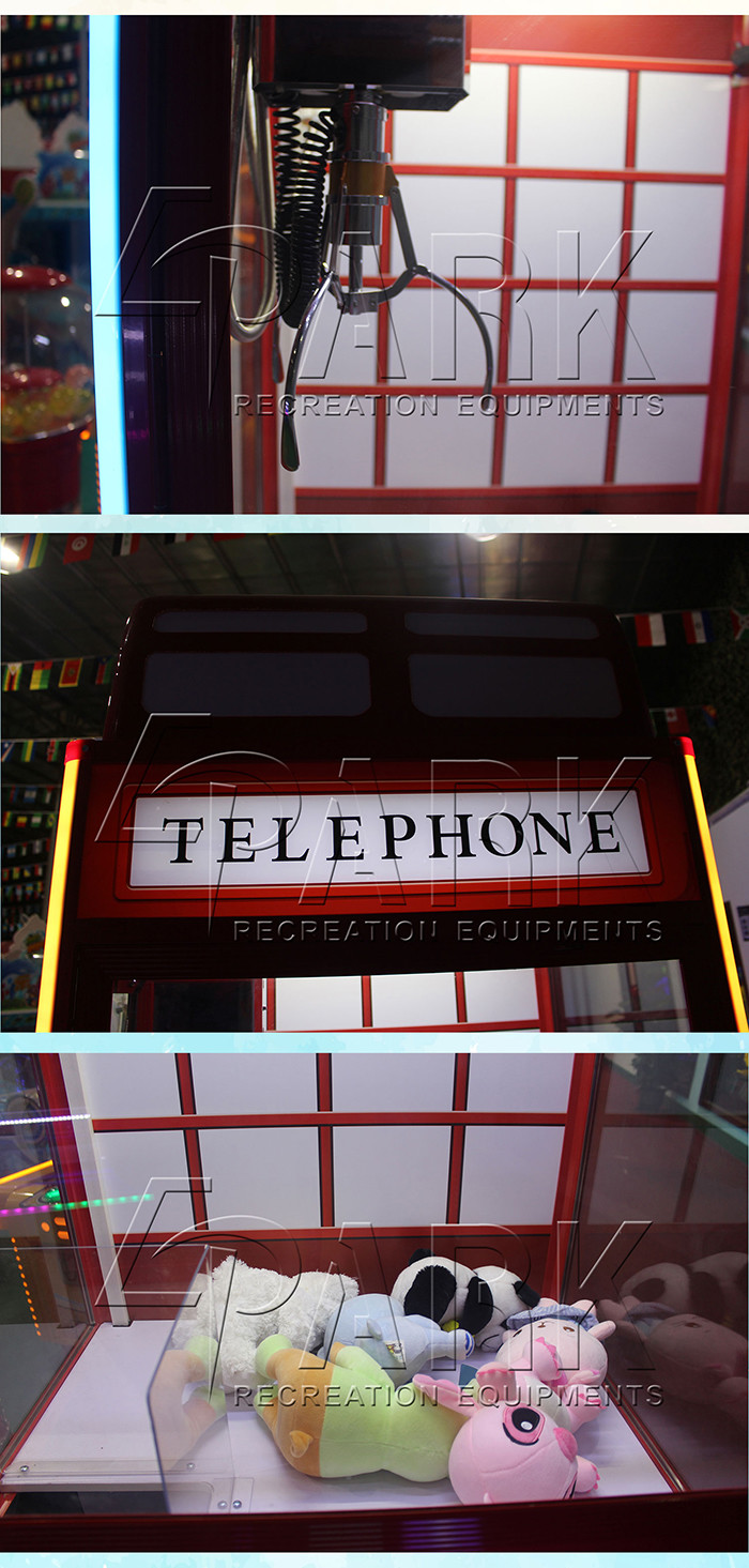 Claw Crane Game Machine Plastic Cabinet Plush Toy coin operated Vending Machine Merchandiser