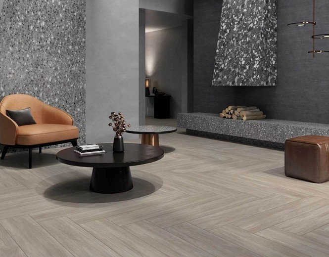 Scratch-Resistant 200x1000mm Yellow And Gray Wooden Porcelain Strips For Kitchen Firebrick Inside Floor Strip For Renovation
