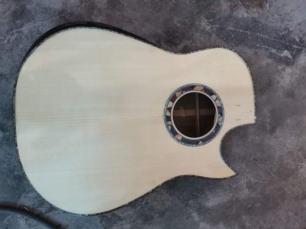 Custom O Body 39 Inch Abalone Binding Sunburst Color Acoustic Guitar Accept Guitar, Amp, Pedal OEM