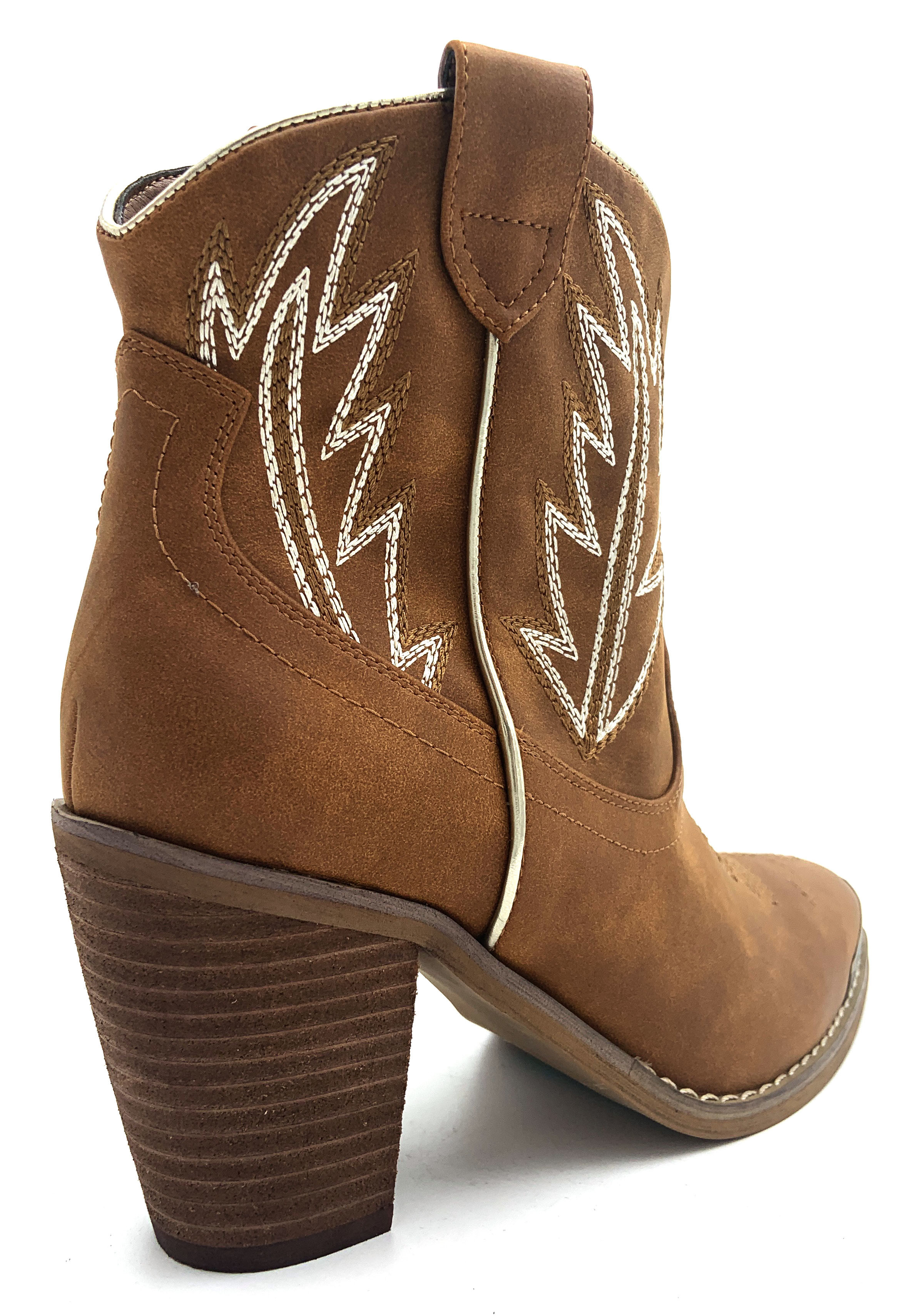 Mid Calf Height Womens Ankle Boots With High Heel Pull On Closure Type