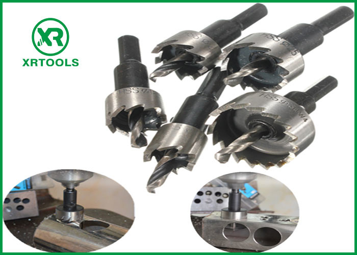 White Finished HSS Hole Saw , Fluted Teeth Metal Hole Saw Metal Drilling