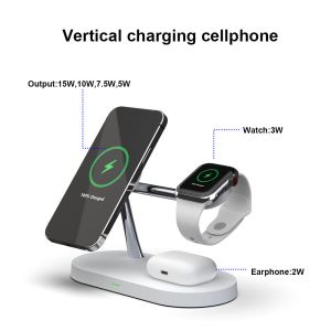 All In One Wireless Charging Station With ABS And Zinc Alloy Ambient Light