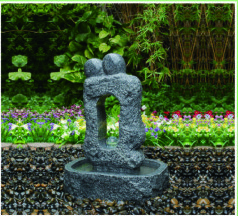 Crystal Ball Backyard Water Fountains , Pedestal Hypnus Decorative Water Fountain