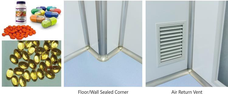2.8m Height GMP CE Class 8 Clean Rooms ISO4 Sterile For Health Products