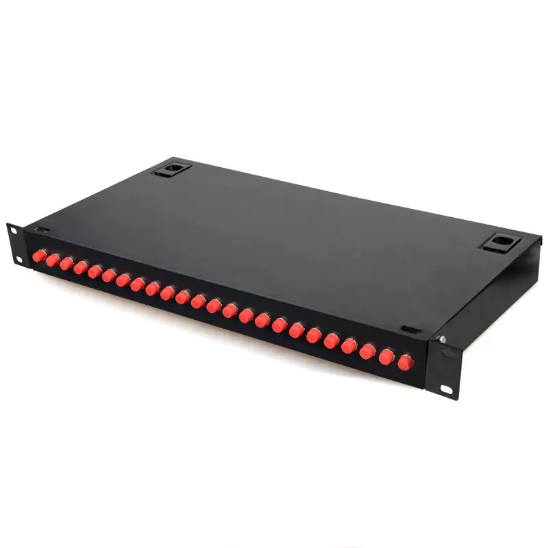 1U Rack Mount Type ODF Fiber Optic Patch Panel 24 Port With FC/UPC Adapter