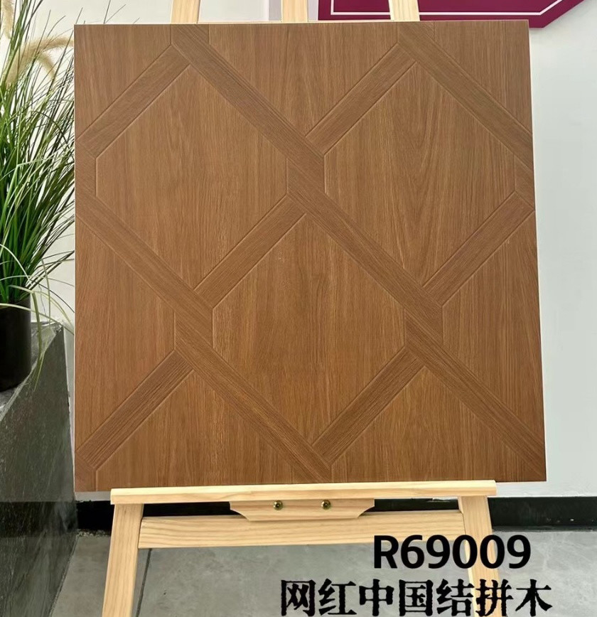 Brown 60x60cm Wooden Ceramic Tile And Indoor Floor Tiles For Bedroom Design