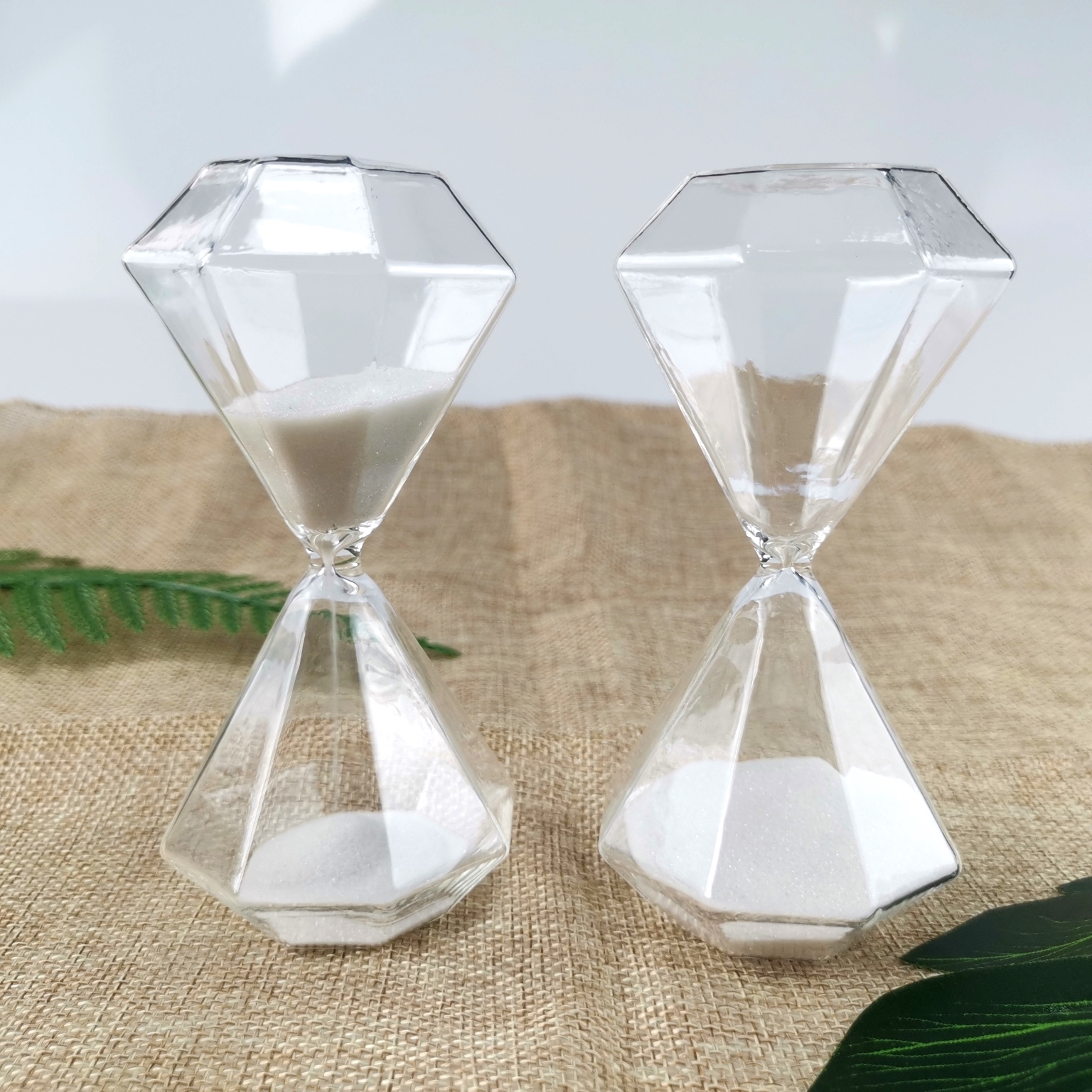 Diamond Sand Timer Hourglass 1-30min Logo Customized Timekeeping Device