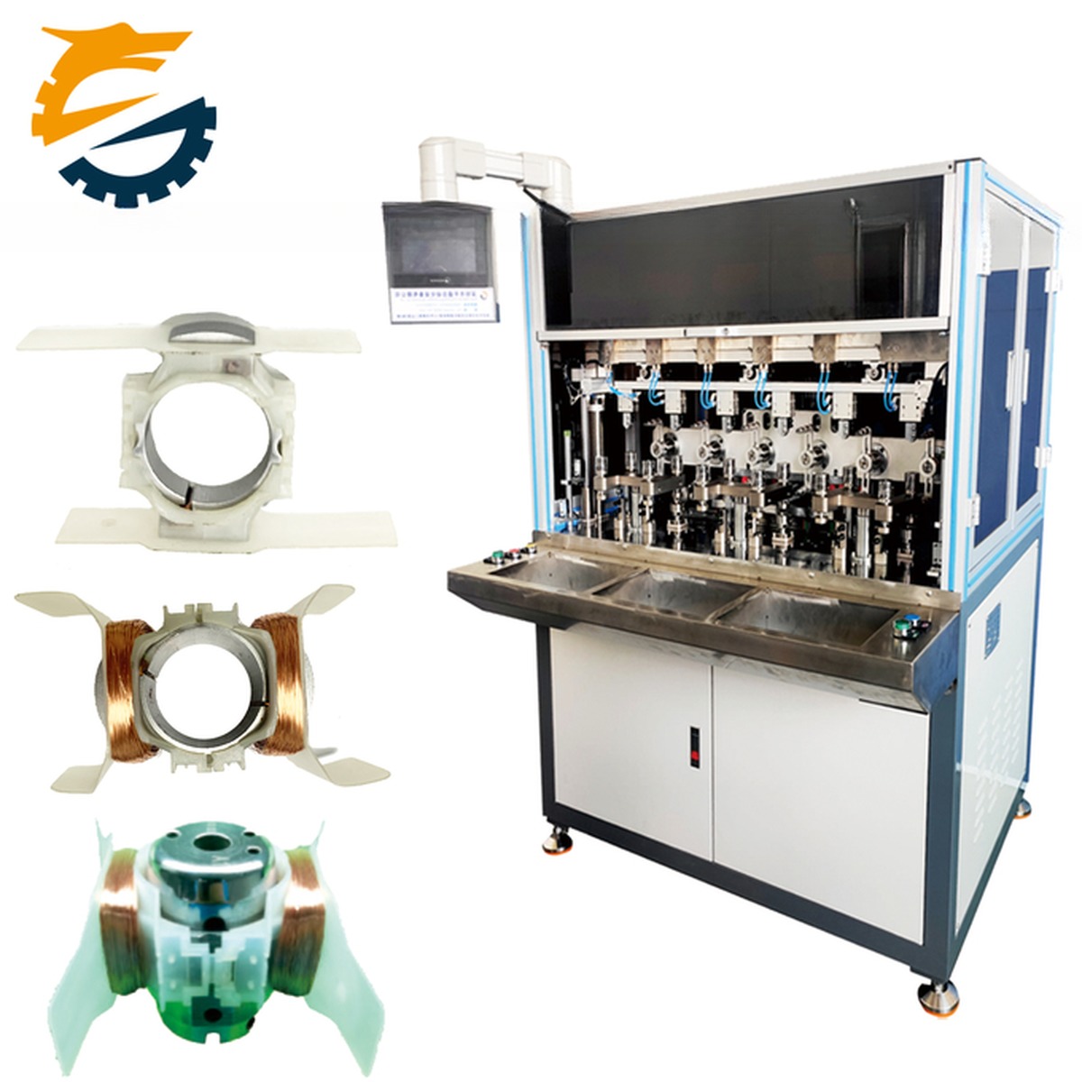 Main Blade Motor PLC Controller Automatic Coil Winding Machine for Motor Stator Winding
