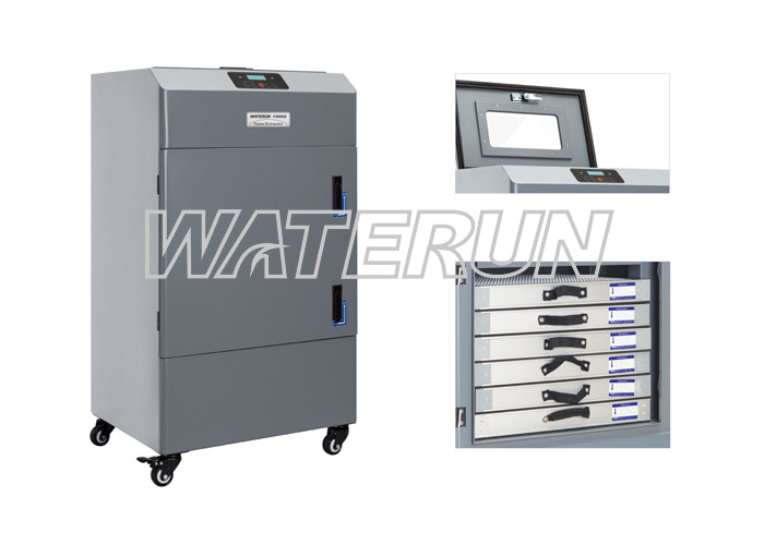 Metal Durable Welding Fume Extractor , Four Wheels Solder Fume Extractor