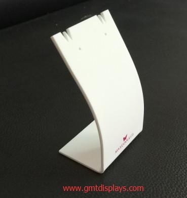 3mm Arched White Acrylic Jewelry Necklace Display Perspex Jewellery Bangle Rack
