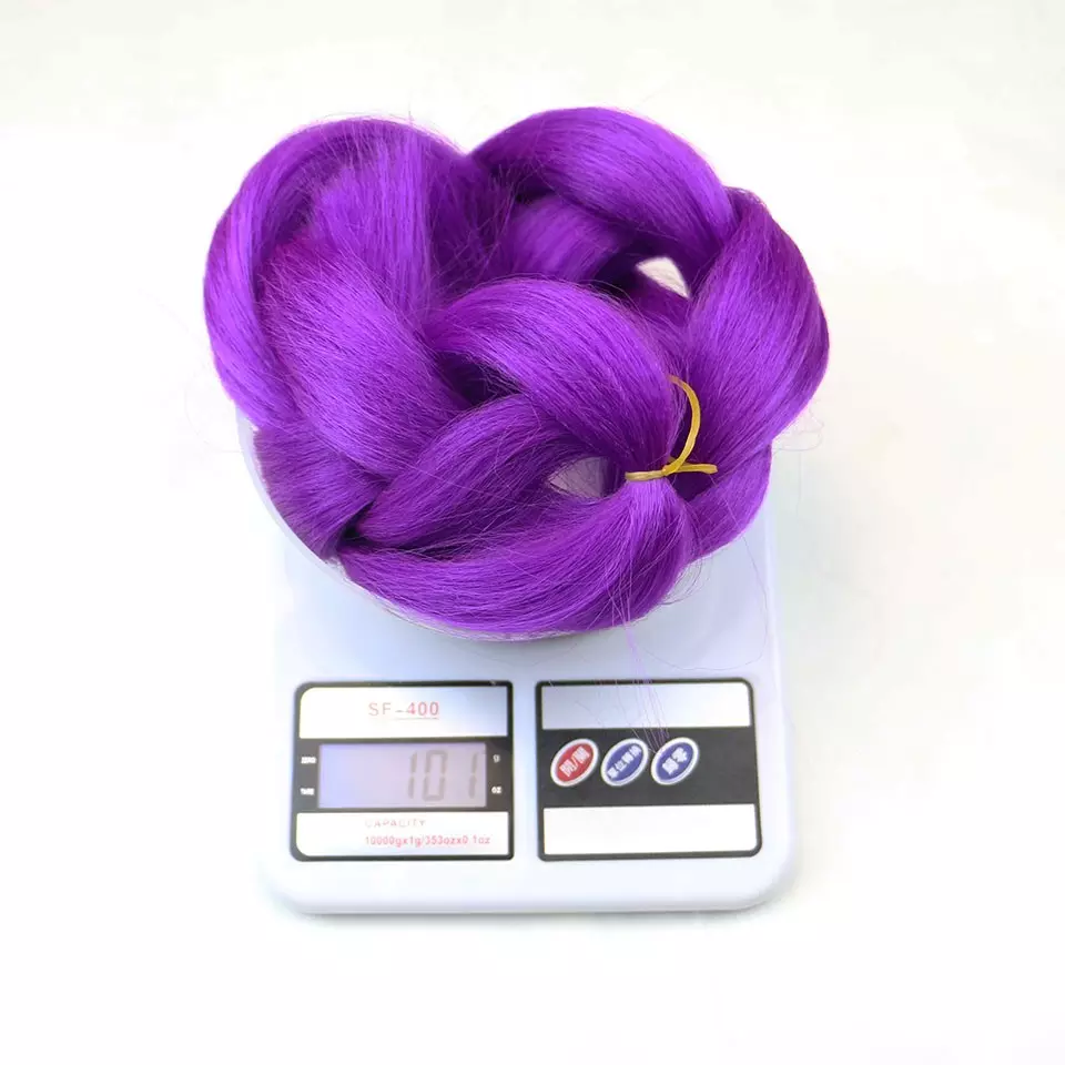 24 Inch Synthetic Crochet Braid Pre Stretched Braiding Hair Colorful