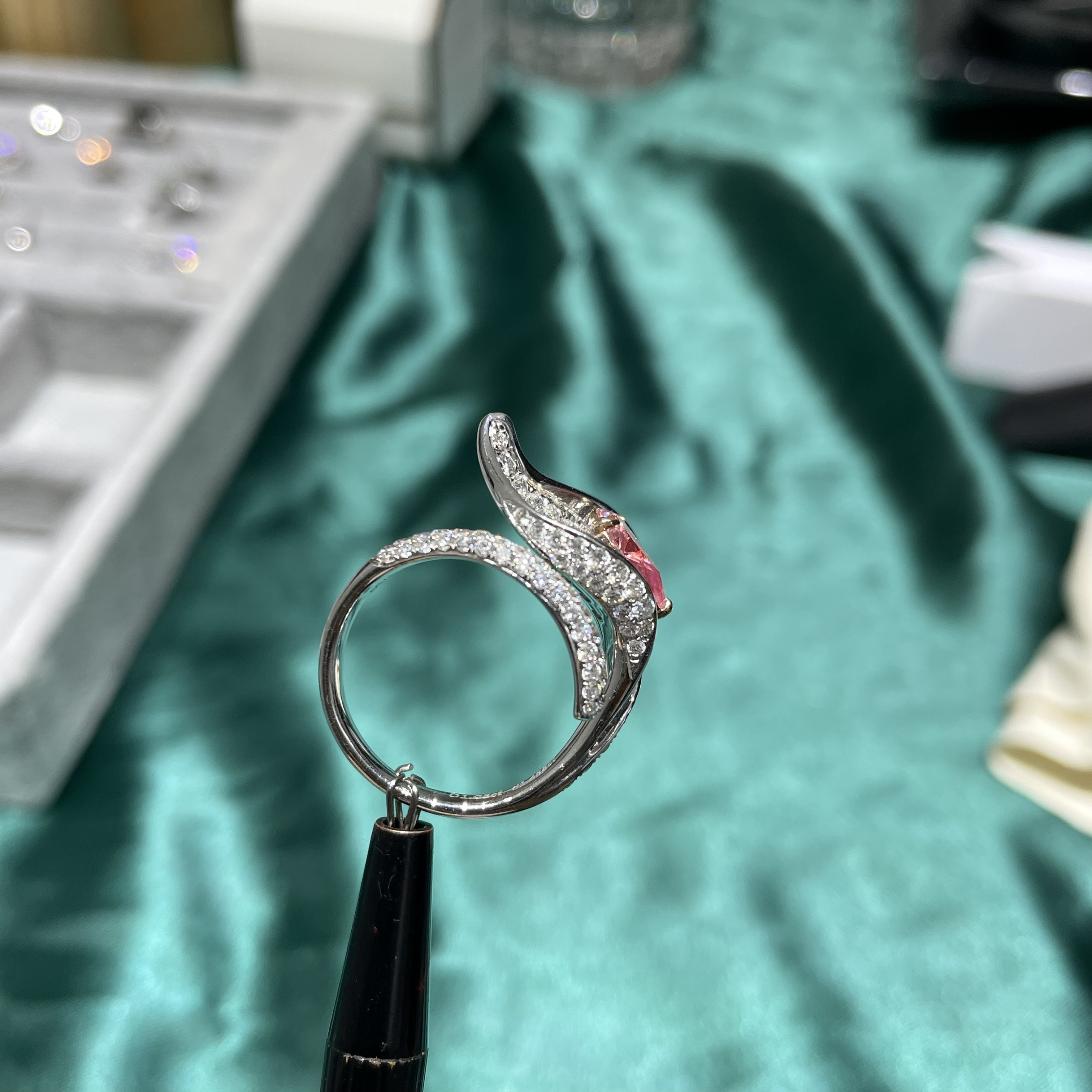 jewelry production Lab Diamond Jewelry Custom-Made Pear Fancy Diamond Ring