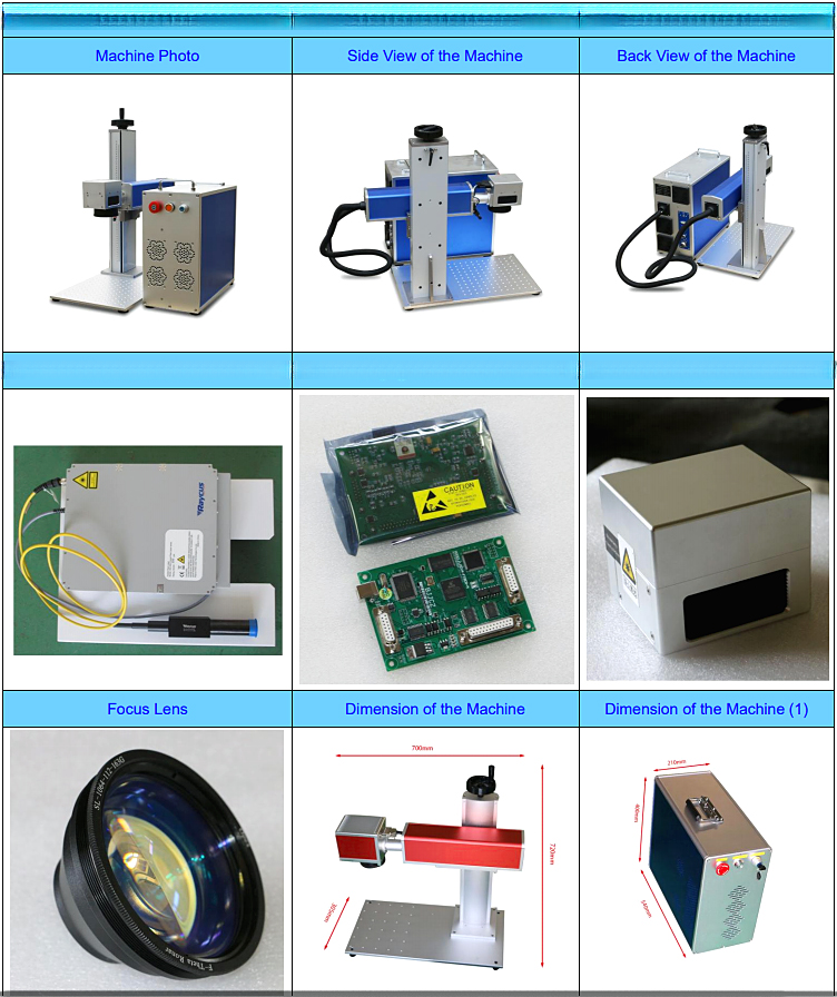Fiber Laser Marking Engraving Machine For Metal Logo Nameplate 10W 20W 30W 50W