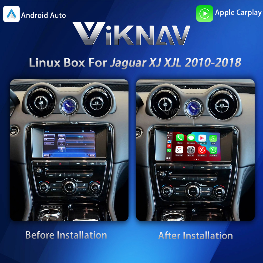 Viknav Linux Interface Box for Jaguar XJ XJL 2010-2018 with Wireless CarPlay