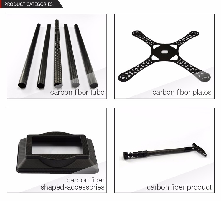 Customized Logo Carbon Fiber Tube Round Oval Square Shapes CBST001