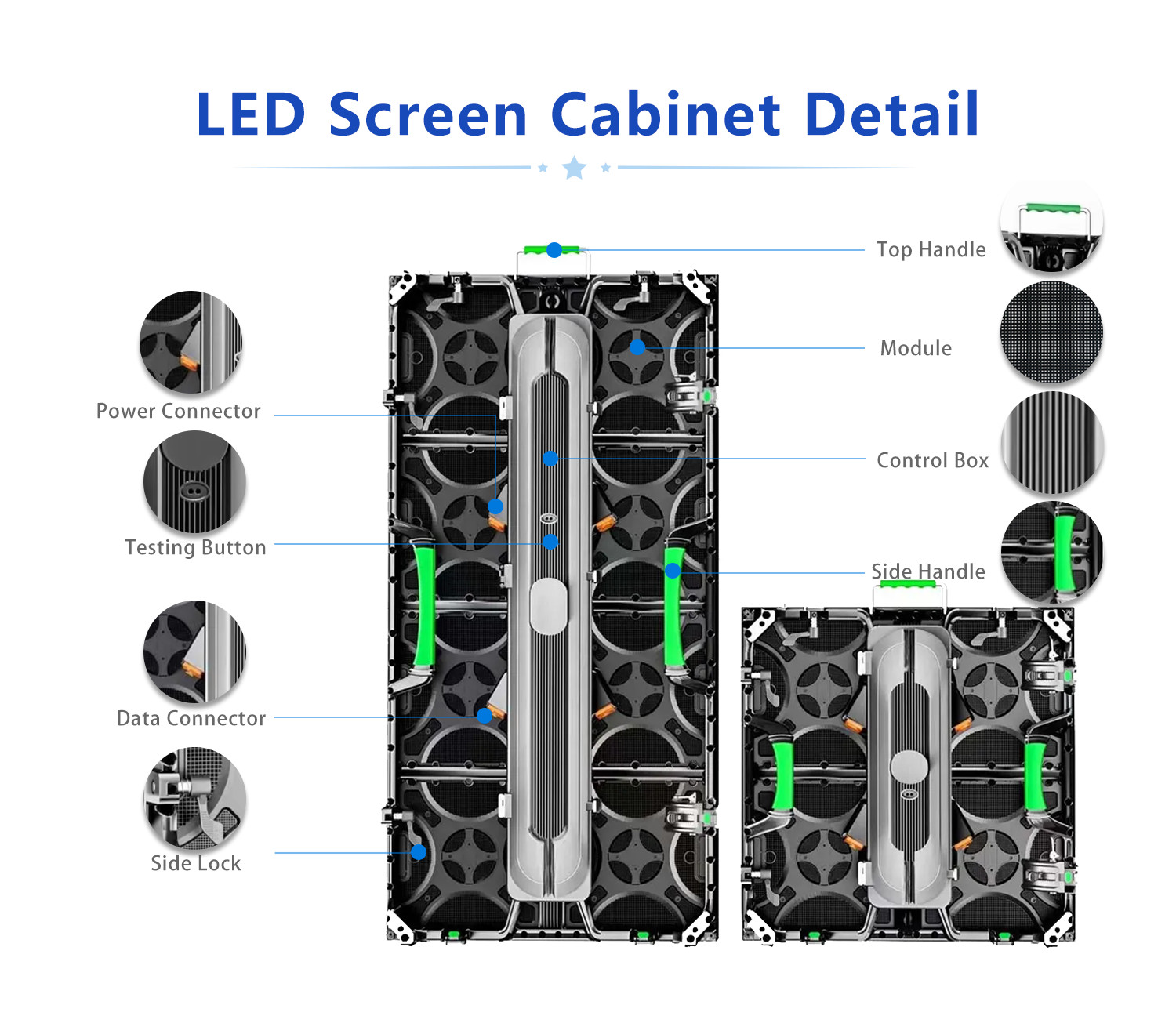 Pixel Pitch P3.91 Exterior Electronic Rental Displays Text Display with 220W/M2 Average Power Consumption