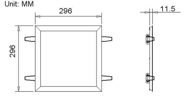 Non Flicker LED Square Panel Light Day Light / Cool White 4000K - 4500K
