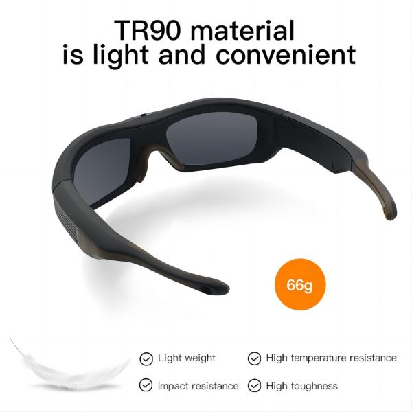 Waterproof IPX55 Sport Video Sunglasses For Cycling, Mountaineering, Riding,