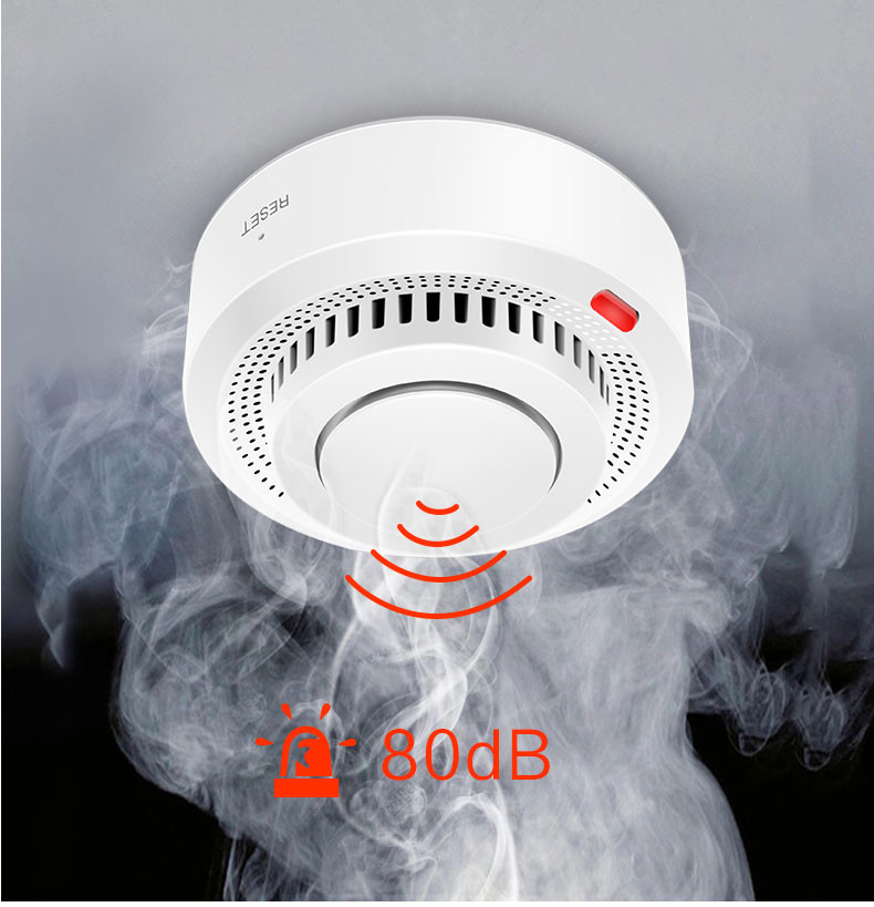 Smart Life Tuya Remote Control Wifi Smoke Sensor Work With Amazon Alexa Google